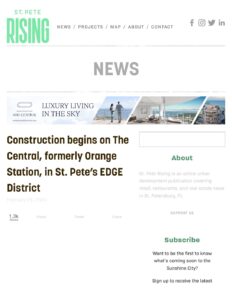 Construction begins on The Central, formerly Orange Station, in St ...
